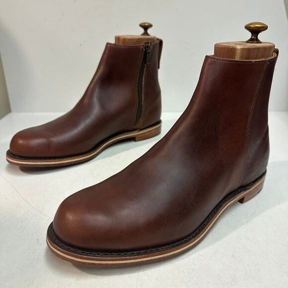 NWOT Rancourt & Co x Helm Pablo Boot Zipper Moto Horween Made in Maine USA 8.5 D main image 10